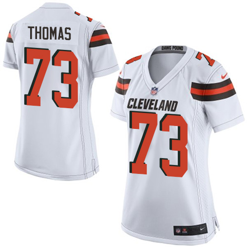 Women's Game Joe Thomas Nike Jersey White Road - #73 NFL Cleveland Browns